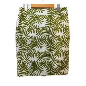 Ann Taylor Tropical Pattern Pencil Skirt - Tropical Leaf Skirt Waist 29.5
